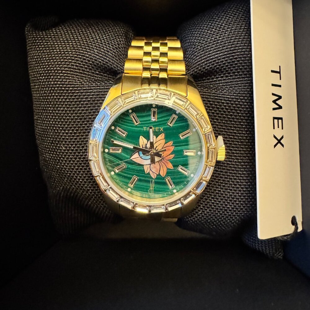 Timex Legacy x Jacquie Aiche Malachite Tribe Eye 36mm Watch